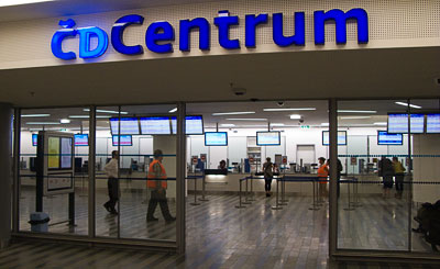 Ticket and Information Center at the Prague Main Train Station